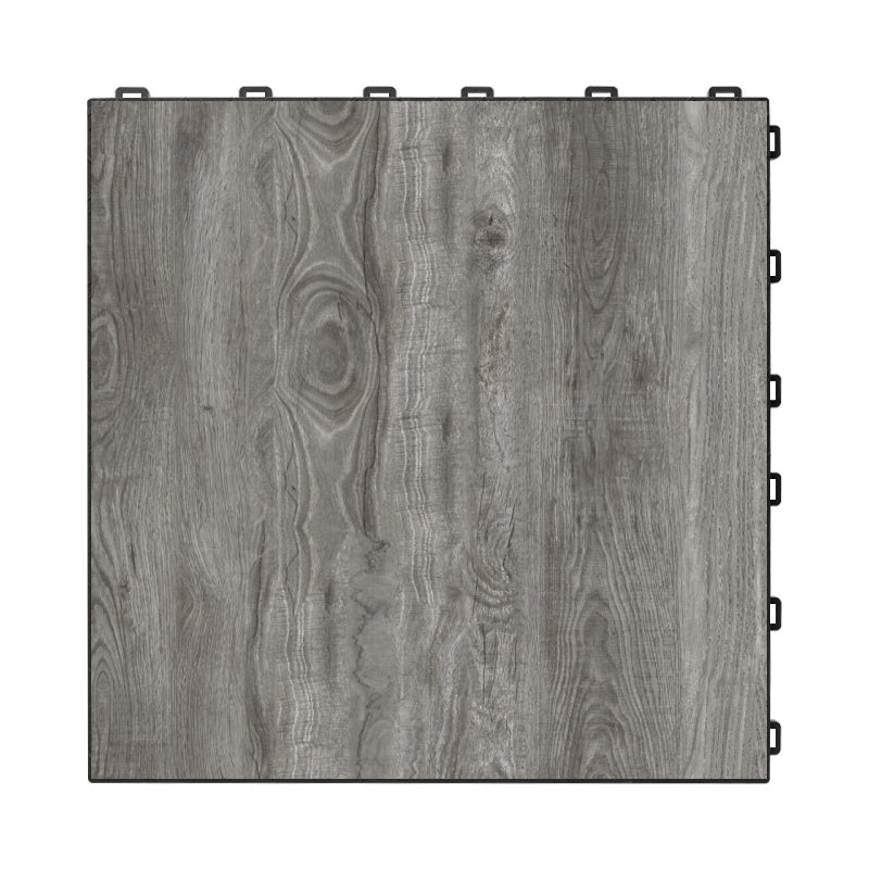 Wood Grain 1.8cm PP Interlocking Floor Grate | 40x40cm Non-Slip Garage Tile