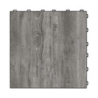 Wood Grain 1.8cm PP Interlocking Floor Grate | 40x40cm Non-Slip Garage Tile