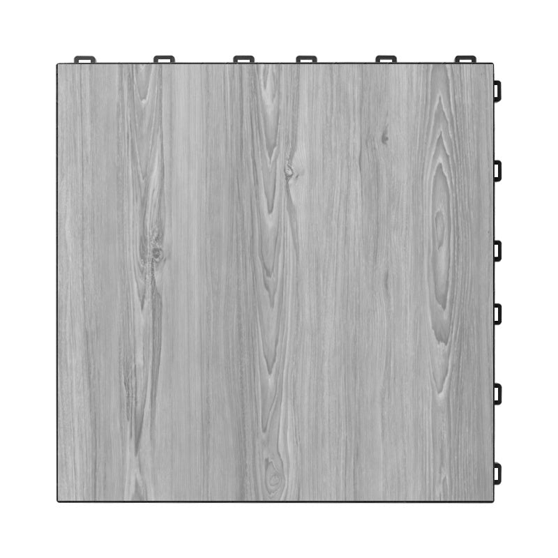 Wood Grain 1.8cm PP Interlocking Floor Grate | 40x40cm Non-Slip Garage Tile