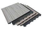 Wood Grain 1.8cm PP Interlocking Floor Grate | 40x40cm Non-Slip Garage Tile