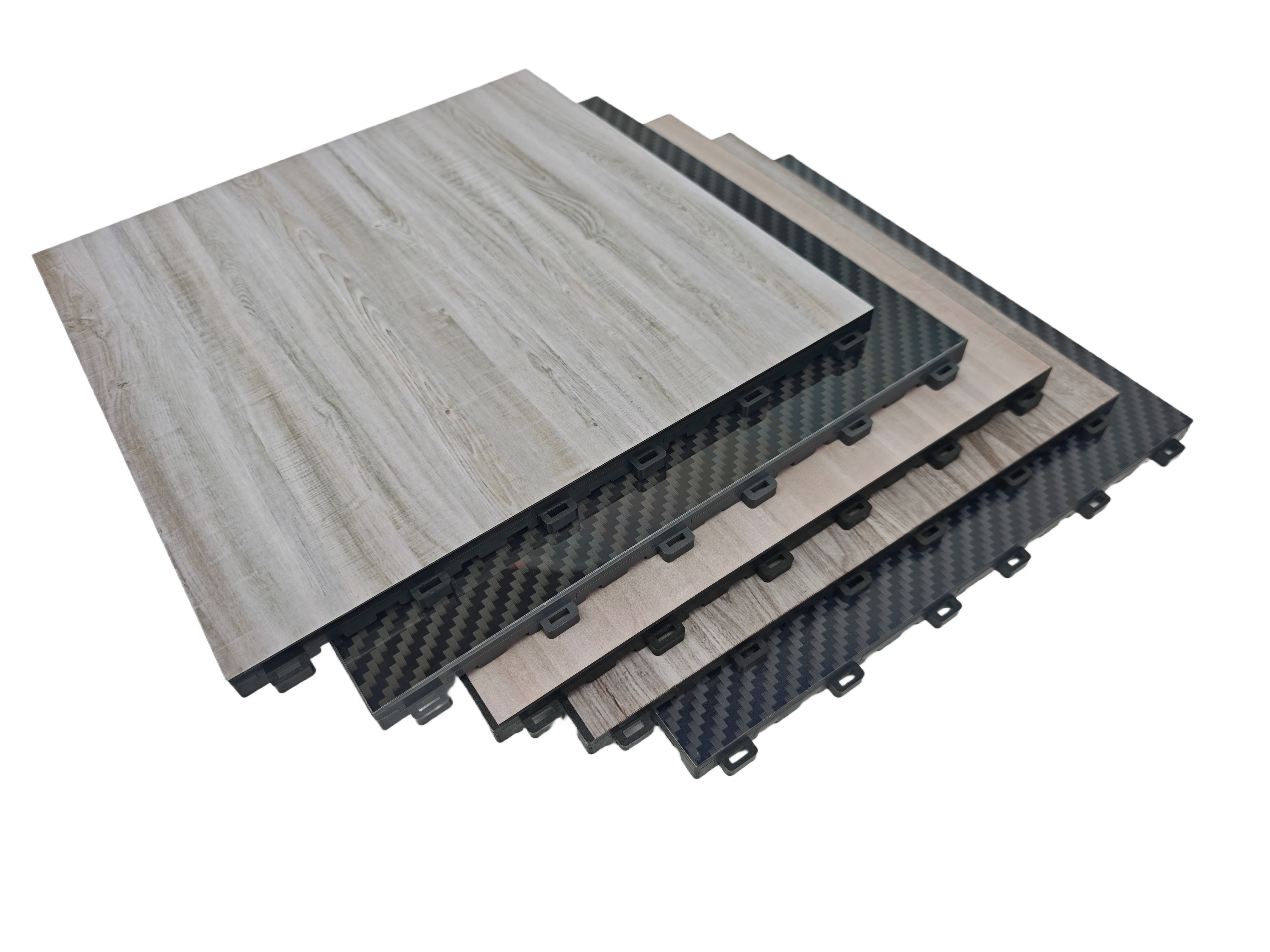 Wood Grain 1.8cm PP Interlocking Floor Grate | 40x40cm Non-Slip Garage Tile