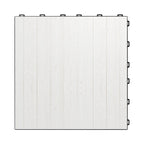 Wood Grain 1.8cm PP Interlocking Floor Grate | 40x40cm Non-Slip Garage Tile