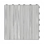 Wood Grain 1.8cm PP Interlocking Floor Grate | 40x40cm Non-Slip Garage Tile