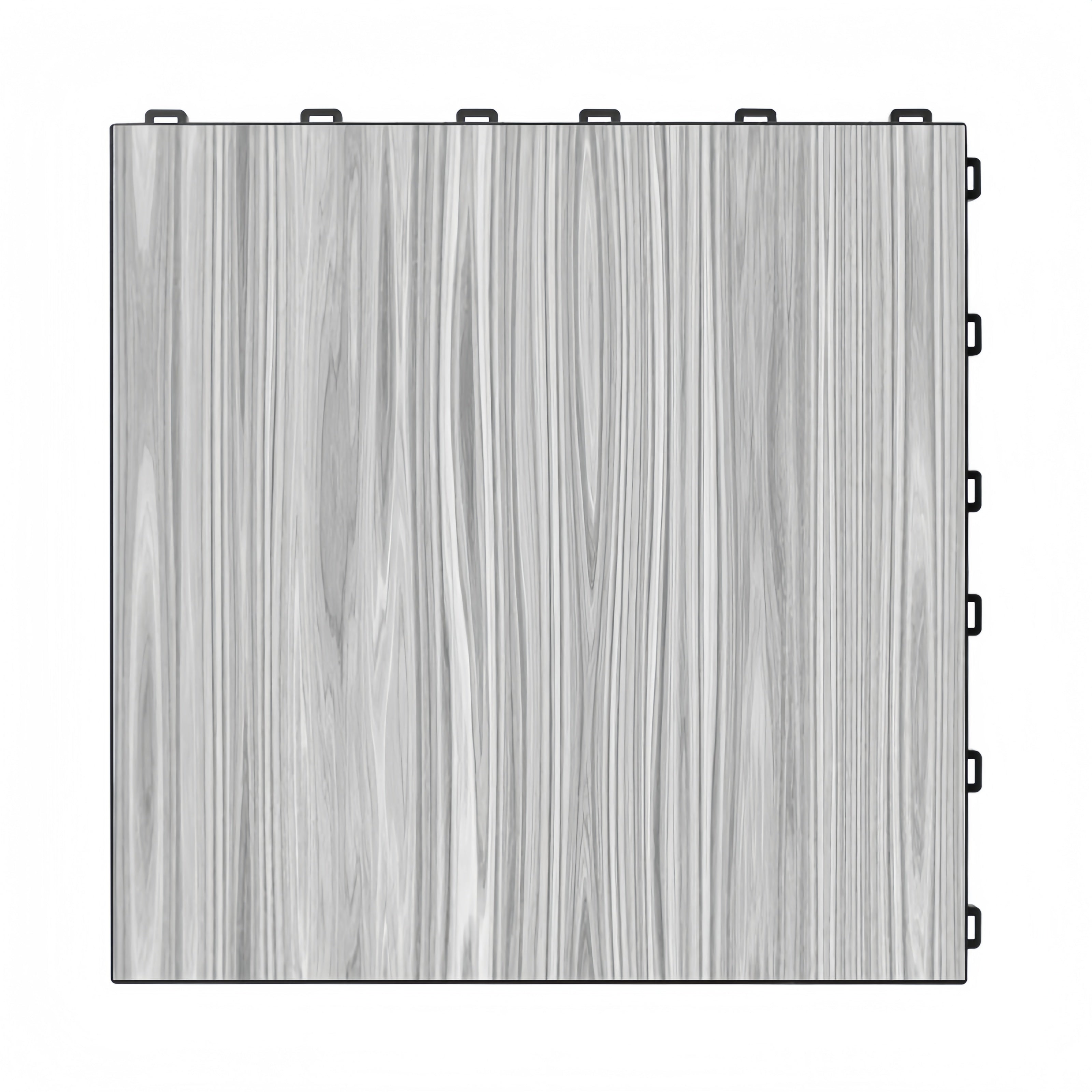 Wood Grain 1.8cm PP Interlocking Floor Grate | 40x40cm Non-Slip Garage Tile