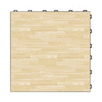 Wood Grain 1.8cm PP Interlocking Floor Grate | 40x40cm Non-Slip Garage Tile