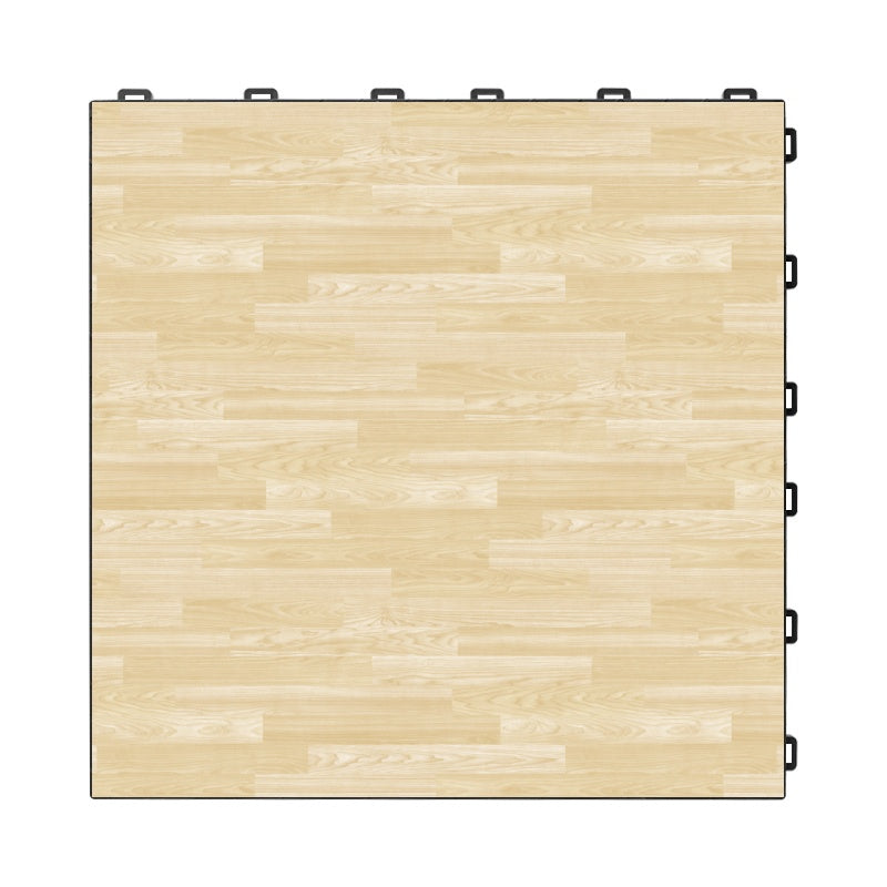 Wood Grain 1.8cm PP Interlocking Floor Grate | 40x40cm Non-Slip Garage Tile