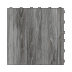 Wood Grain 1.8cm PP Interlocking Floor Grate | 40x40cm Non-Slip Garage Tile