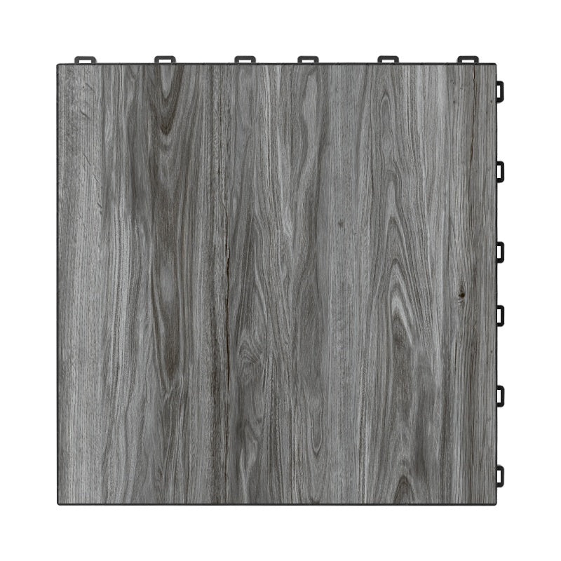 Wood Grain 1.8cm PP Interlocking Floor Grate | 40x40cm Non-Slip Garage Tile