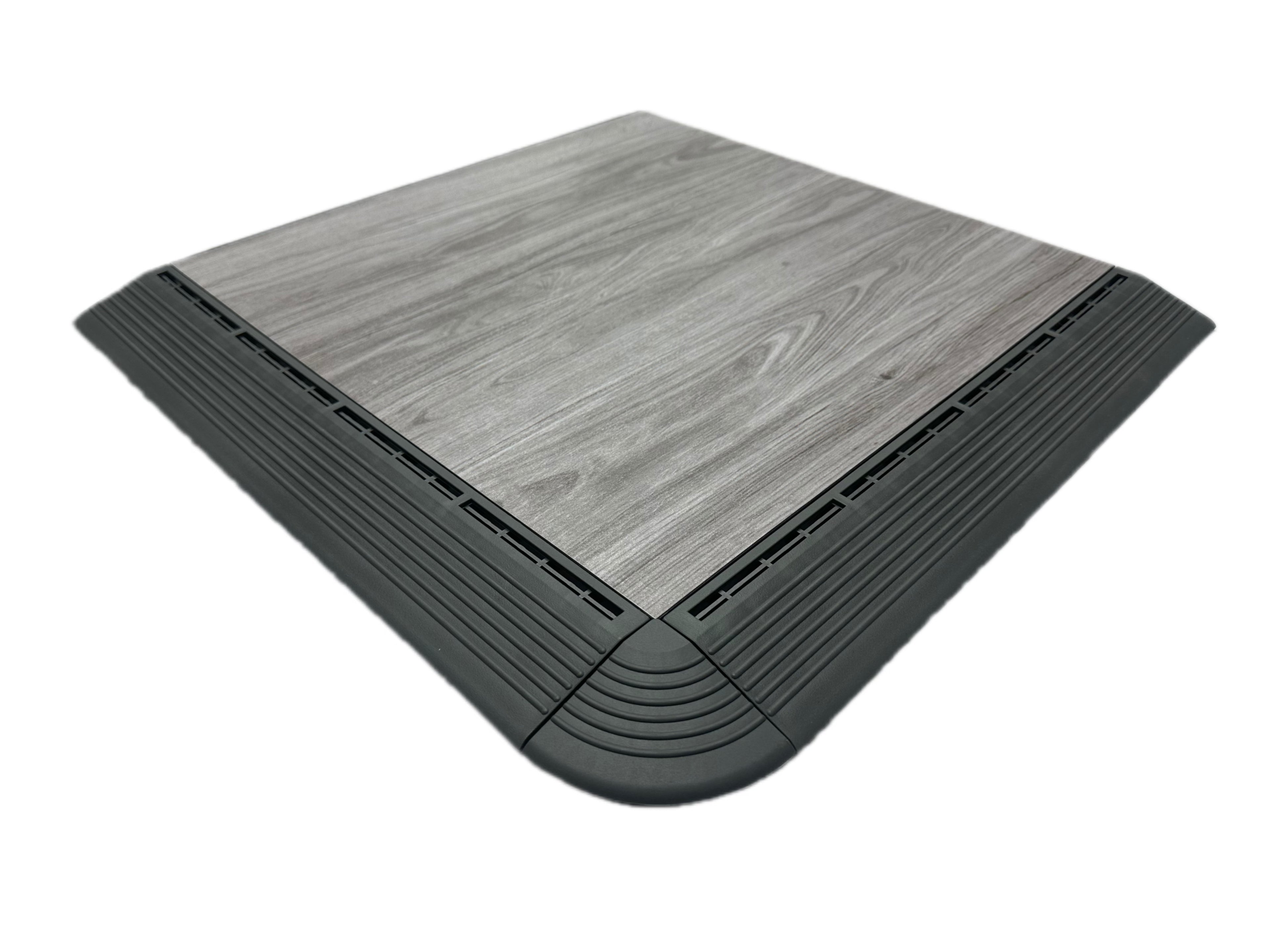 Wood Grain 1.8cm PP Interlocking Floor Grate | 40x40cm Non-Slip Garage Tile