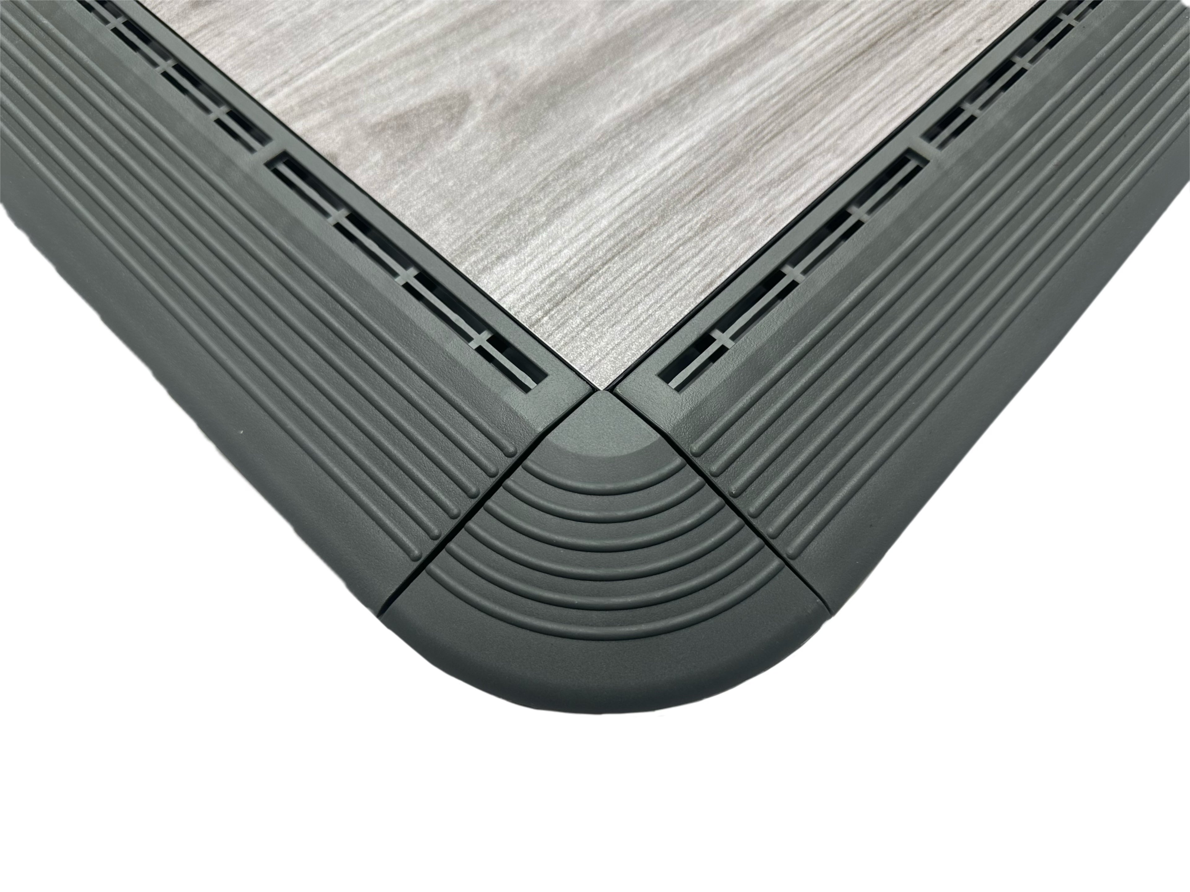Wood Grain 1.8cm PP Interlocking Floor Grate | 40x40cm Non-Slip Garage Tile