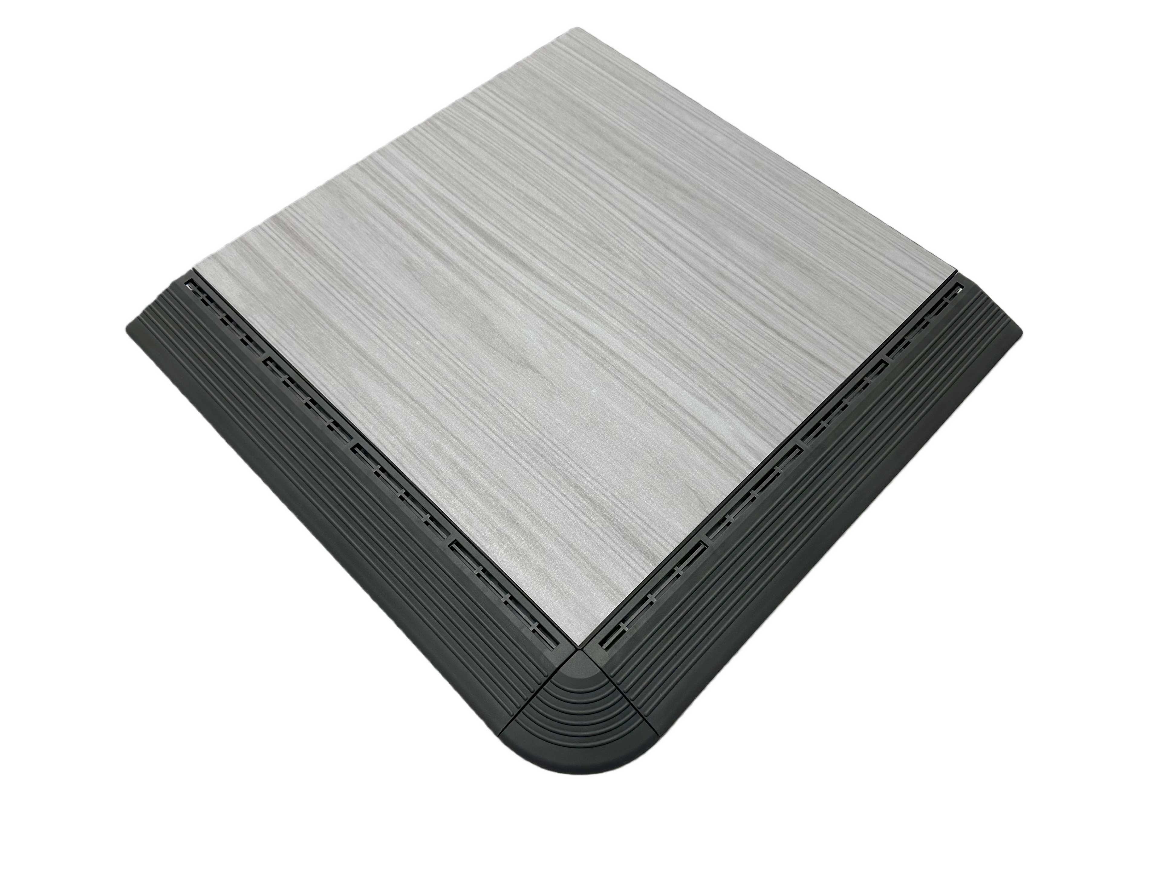 Wood Grain 1.8cm PP Interlocking Floor Grate | 40x40cm Non-Slip Garage Tile